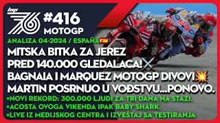 Lap 76 #416 MotoGP: Mitska bitka za Jerez pred 140.000 gledalaca!⚔️ Bagnaia i Marquez MotoGP divovi💥