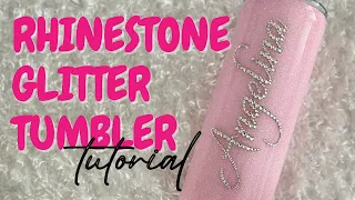 Rhinestone Name Glitter Tumbler