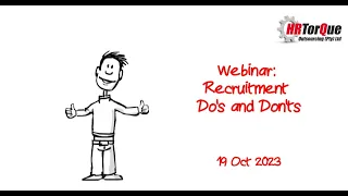 Webinar -  Recruitment do's and dont's