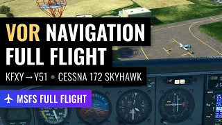 MSFS: Full flight using VOR navigation - KFXY to Y51 (USA) - Cessna Skyhawk 172