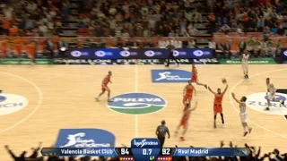 ¡Estratosférico triple de Sergio Llull ante el Valencia Basket! | Liga Endesa