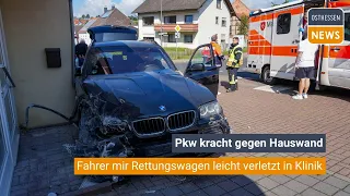 HOFBIEBER: Crash am Donnerstagmorgen! Pkw kracht erst in geparkten Pkw und dann an Hauswand