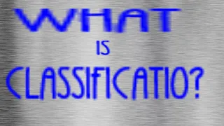 WHAT IS CLASSIFICATION?