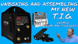 UNBOXING AND ASSEMBLING MY NEW TIG WELDER KUM-M-RTIG200 ACDC