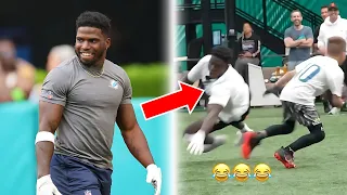 Tyreek Hill Gets Embarrassed By Youth Campers