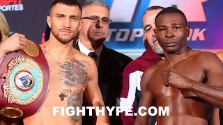 LOMACHENKO VS. RIGONDEAUX WEIGH-IN AND FINAL FACE OFF