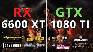 RX 6600 XT VS GTX 1080 Ti TEST IN 12 GAMES