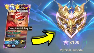 GLOBAL PAQUITO’S LAST MATCH BEFORE MYTHIC IMMORTAL - WIN OR LOSE? (PAQUITO MLBB TOP GLOBAL GUIDE)