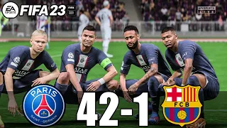 FIFA 23 - MESSI, RONALDO, MBAPPE, NEYMAR, ALL STARS | PSG 42-1 BARCELONA