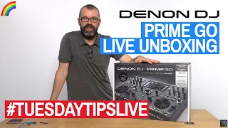 LIVE UNBOXING: Denon DJ Prime Go Rechargeable DJ Console #TuesdayTipsLive [Lockdown Edition ☣️]