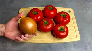 If you have tomatoes and onions, do this! The most delicious snack