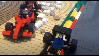 F1 2021 Leclerc and Perez collisions made in Lego