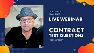 Real Estate Exam Prep Live Webinar on CONTRACT Test Questions  | PrepAgent (9/22/20)