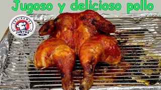 La mejor manera de cocinar un pollo entero dentro del horno. Jugoso y delicioso.