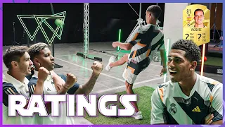 Bellingham, Brahim, Lucas & Rodrygo discover FC24 ratings! | Real Madrid