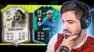 ELE VEIO!!! KANTE 98 MUTANTE COM O R10 SUPER ICON! FUT DRAFT FIFA 22