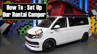 HOW TO SET UP VW CAMPER VAN ROCK & BED POP TOP ROOF