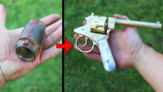 Casting pistol- Trash to treasure . Melting brass valves - ASMR brass casting