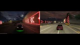 Need For Speed: Underground 2 RTX remix original vs modded comparison (read description)