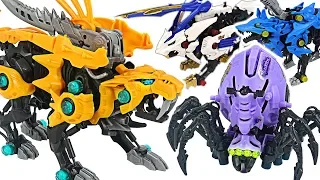 Zoids Wild ZW18 insect Spideath, ZW19 beast Fang Tiger VS bad dinosaur zoids! #DuDuPopTOY