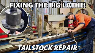 Kurtis BROKE The Big Lathe! | Repairing the Tailstock | Machining & Threading