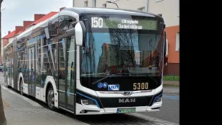 PKA Gdynia - MAN NG734 Lion's City G 18E electric #5300 | linia 150/08 🎶 Lovely Scania MG 🎶