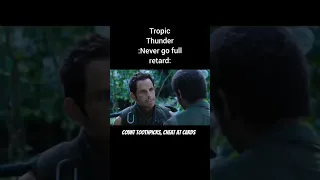 Tropic Thunder | Never Go Full Retard | #shorts #robertdowneyjr #hollywood