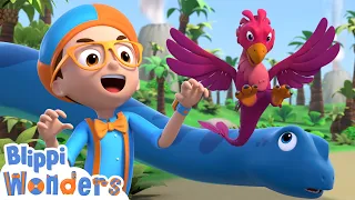 Blippi Learns About the Smallest Dinosaur! | Blippi Wonders Educational Videos for Kids