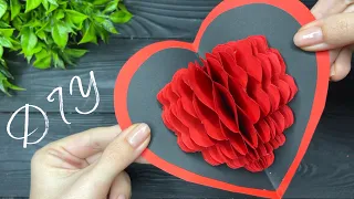 DIY Valentine's Day 3D Pop Up Card - Heart POP UP CARD