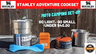 ☑️ BEST BUDGET MOTO CAMPING COOK KIT | STANLEY ADVENTURE COOK SET |   BACKPACKING COOKING SET