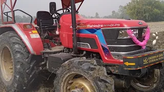 🔷cultivator test in high 2nd gear✅😱😉😅 (2 wheel drive)➡️ novo series Mahendra🚜605 di-ps 4wd tractor