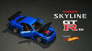 Nissan Skyline GTR R34 Hot Wheels Custom