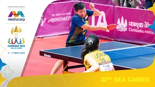 SG's Zeng Jian upsets Sawettabut to win first Women's Singles GOLD | Table Tennis | SEA Games 2023