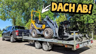 IM AUßENEINSATZ! | Hoflader passt kaum durchs Tor! | Wie geht das Dach ab? | Eurotrac W11 | Mr. Moto