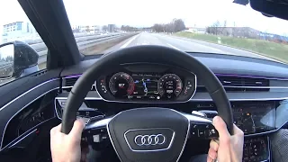 2019 Audi A8 50TDI - Autobahn top speed POV