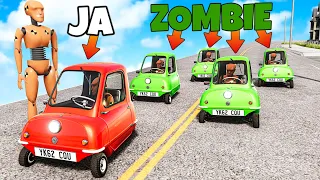 ❄️ UCIEKAM NAJMNIEJSZYM SAMOCHODEM NA ŚWIECIE OD ZOMBIE!? | BeamNG Drive  |