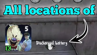 all locations of discharged battery in ice scream 5