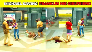 GTA V: MICHAEL SAVING FRANKLIN FROM DUGGAN 😯| #shorts