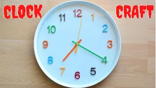 Analog Clock Making Activity Craft Using Paper Plate DIY How to Make Paper Clock For School Project