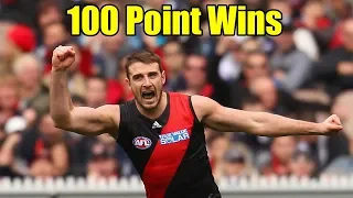 Each AFL Teams Last 100+ Points Win