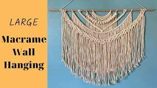 DIY Large MACRAME WALL HANGING for BEGINNERS