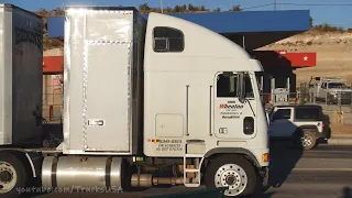 Truck Spotting USA | Jake Brake Engine Traffic Sounds | Peterbilt Kenworth & other trucks