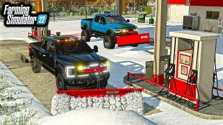 LIFTED TRUCKS PLOWING ELMCREEK BLIZZARD! | FS22