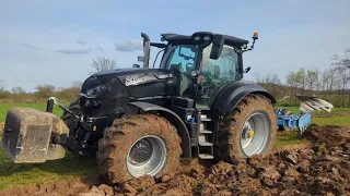 (Mit Musik) / Pflügen mit Case CVX 240 und Lemken Diamant 10