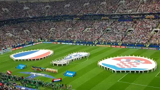 France vs. Croatia. World cup 2018 final. Russia 2018 moscow. National Anthems.