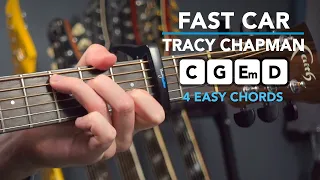 Tracy Chapman 'Fast Car' - Simple Chords Only Guitar Tutorial