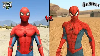 Gta 5 Spiderman Vs Gta San Andreas Spiderman | Which Is Best ?