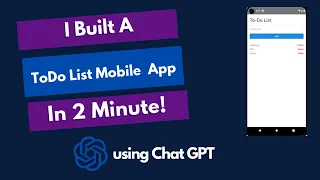 Build a To Do List Mobile App with React Native in 2 Minutes using #openai and #chatgpt