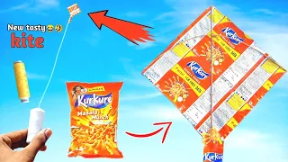 How to make kite | how to makeb kurkure packet kite l plastic bag kitemaking | patang kese banate he