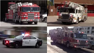 [1 HOUR] Fire Trucks & Police Responding Compilation - Best of 2019